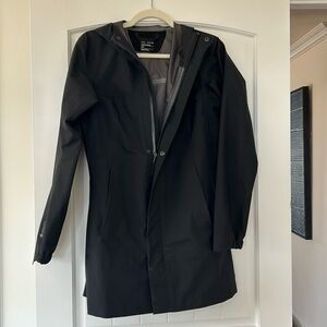 Arc'teryx Black Waterproof Hooded Coat